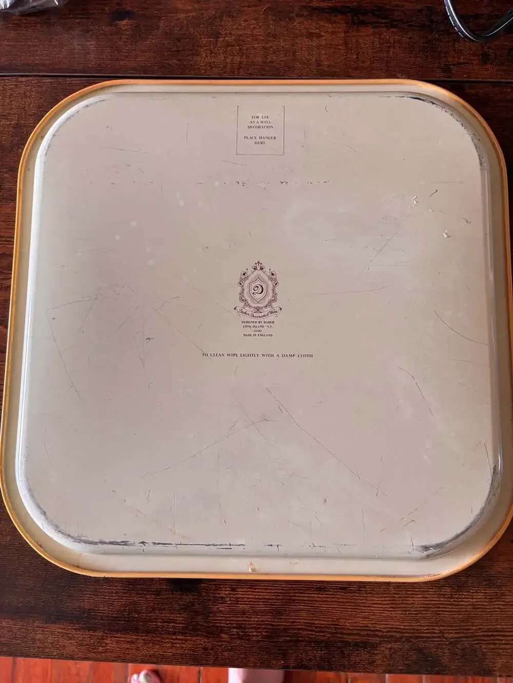 Vintage Daher Decorated Ware Metal Fruit Motif Serving Tray Made in England